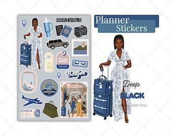 Travel Planner Stickers | Adventure Planner Sticker Sheet | Aesthetic Travel Stickers | Vacation Planning Stickers | Urban Vibe Chic