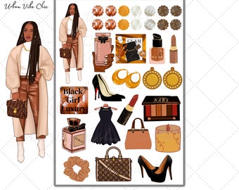 Black Girl Magic Sticker: Modische afroamerikanische Frauen