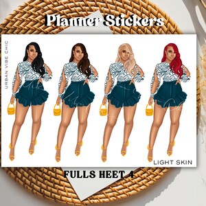 Schwarzes Mädchen Planner Aufkleber, schwarze Frauen, Afroamerikaner Planner Aufkleber, Planer Aufkleber, Affirmation Aufkleber, Urban Vibe Chic