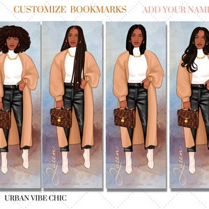 Benutzerdefinierte Lesezeichen I schwarze Mädchen Lesezeichen |African American Geschenke | Schwarze Frauen Geschenke | Gut gelesenes schwarzes Mädchen Schwarz im Besitz | Lesezeichen Set