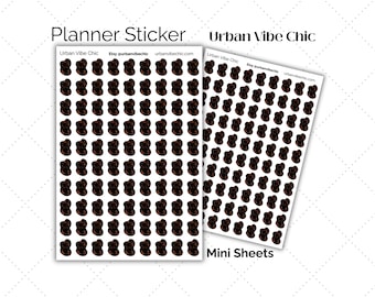 Mini Tortoise Shell Planner Tabs Stickers | Neutral Planner Labels | Journal Tabs | Planner Stickers | Minimal Stickers | Sticker Kit