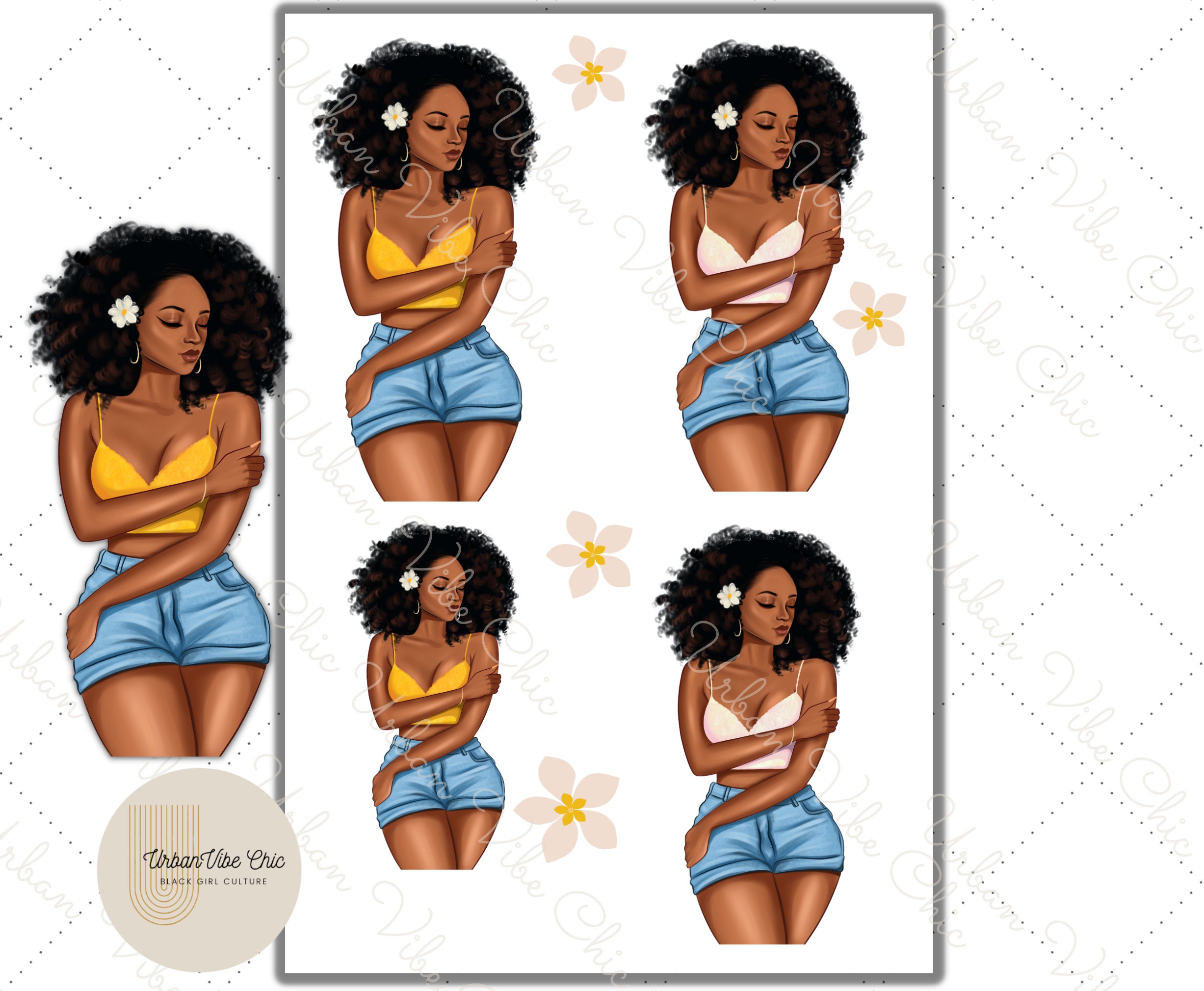 Crystals Full Sheet - Black Girl Planner Stickers – Urban Vibe Chic