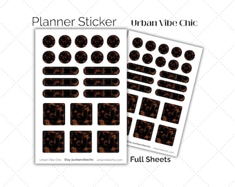 Tortoise Shell Planner Tabs Stickers | Neutral Planner Labels | Journal Tabs | Planner Stickers | Minimal Stickers | Functional Stickers