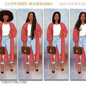 Benutzerdefinierte Lesezeichen I schwarze Mädchen Lesezeichen |African American Geschenke | Schwarze Frauen Geschenke | Gut gelesenes schwarzes Mädchen Schwarz im Besitz | Lesezeichen Set
