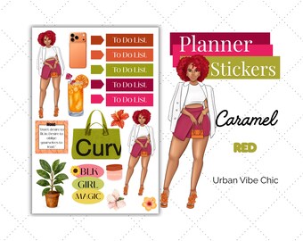 Luxury Lifestyle | Black Girl Stickers | Black Girl Planner Sticker | Urban Vibe Chic| Summer Stickers | Spring Stickers | Sticker Sheets