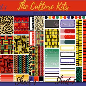 Fall Planner Kit - Black Girl Stickers  ~ African American Stickers ~ Planner Stickers ~ Book Planner Stickers ~ Black Girl Magic Weekly Kit