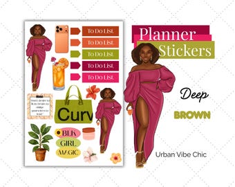 Luxury Lifestyle | Black Girl Stickers | Black Girl Planner Sticker | Urban Vibe Chic| Summer Stickers | Spring Stickers | Sticker Sheets