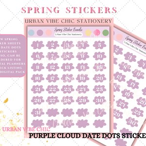 Datum Punkte, Frühling Aufkleber, wöchentliche Aufkleber, Florale Aufkleber, Urban Vibe Chic, Planer Frühling, Planerzubehör, Fashion Kit, schwarzes Mädchen