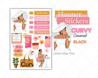 Luxury Lifestyle | Black Girl Stickers | Black Girl Planner Sticker | Urban Vibe Chic| Summer Stickers | Spring Stickers | Sticker Sheets