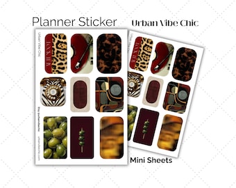 Tortoise Shell Planner Tabs Stickers | Neutral Planner Labels | Journal Tabs | Planner Stickers | Minimal Stickers | Functional Stickers