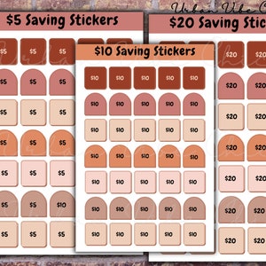 Budget Stickers, Saving Challenge Tracker Stickers, Mini Savings Challenge Trackers, Cash Budget Binder, Savings Challenge Printable Sticker