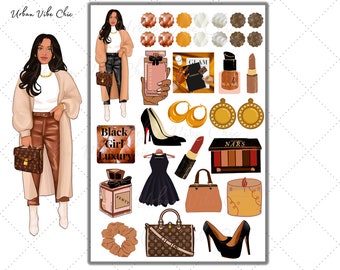 Black Girl Magic Sticker: Modische afroamerikanische Frauen