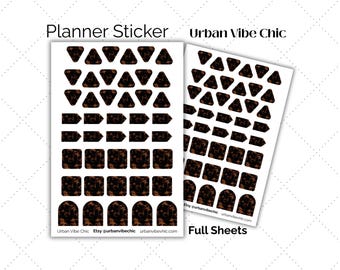 Tortoise Shell Planner Tabs Stickers | Neutral Planner Labels | Journal Tabs | Planner Stickers | Minimal Stickers | Functional Stickers
