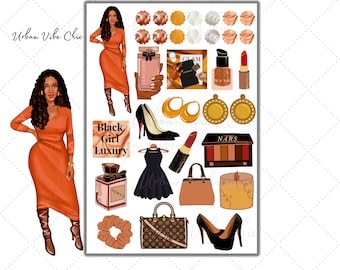Black Girl Magic Sticker: Modische afroamerikanische Frauen