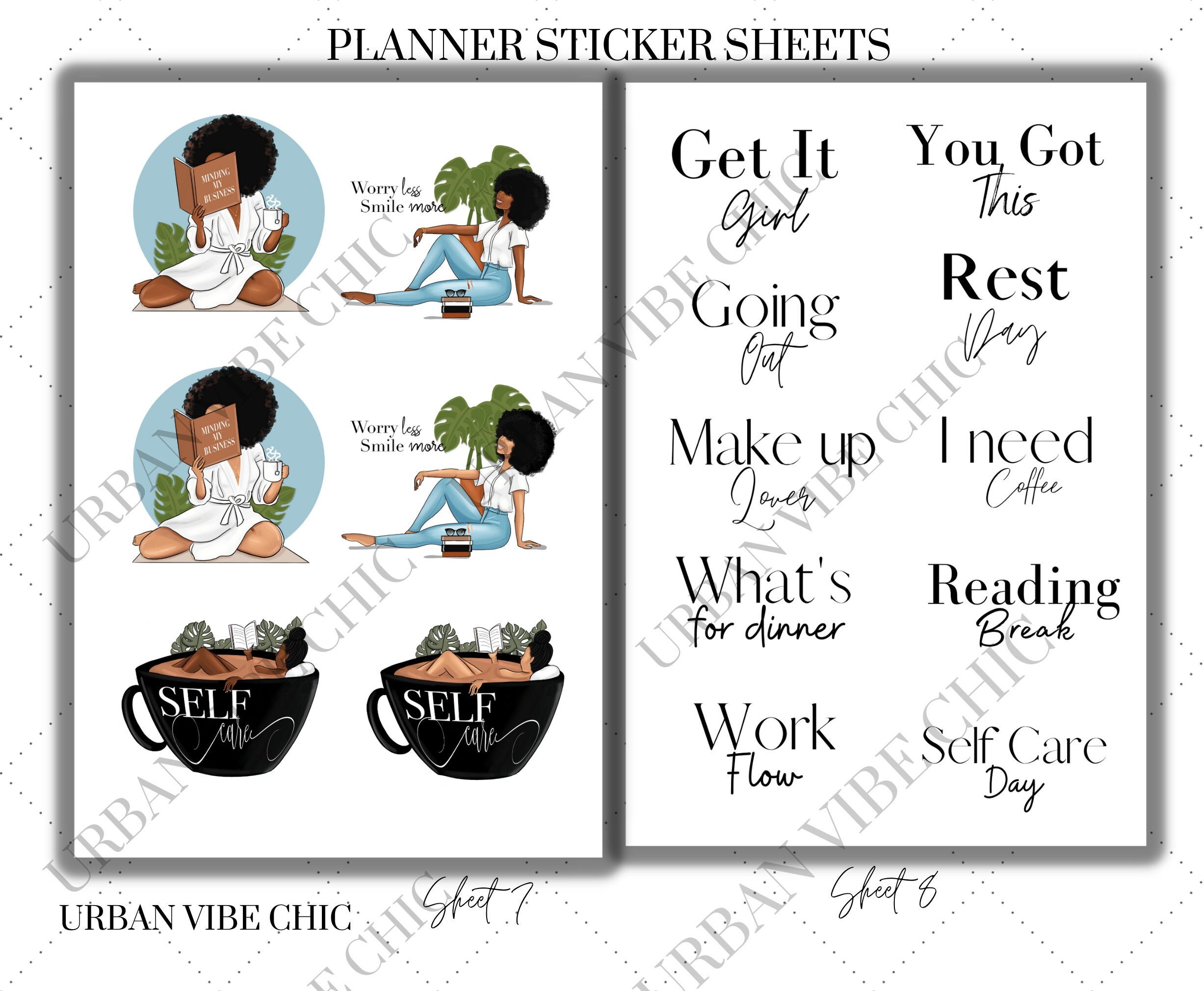 Black Girl Planner Decor