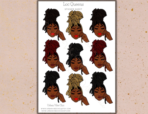 Black Girl Planner Stickers, Black Women, African American Planner