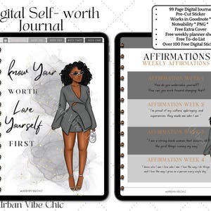 Digital Self Care Journal, Wellness Journal, Mindfulness Journal, Self-Care, iPad Planner, Mental Health, GoodNotes Journal, Urban Vibe Chic