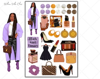 Black Girl Magic Sticker: Modische afroamerikanische Frauen