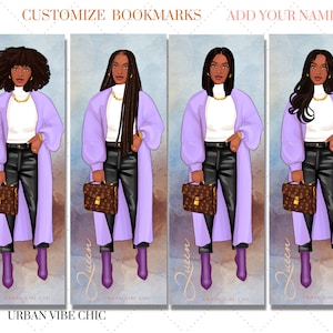Personalisierte Lesezeichen I Schwarze Mädchen Lesezeichen | Afroamerikanische Geschenke | Schwarze Frauen Geschenke | Gut lesen Black Girl| Black Owned| Lesezeichen Set