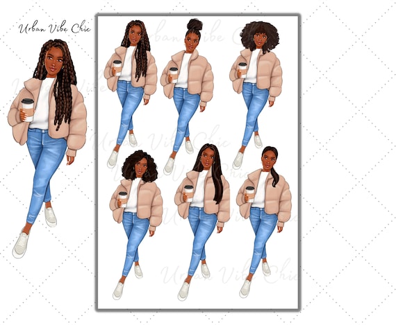 Black Girl Planner Stickers, Black Women, African American Planner Sticker,  Planners Stickers, Black Owned, Affirmation Stickers, Stickers