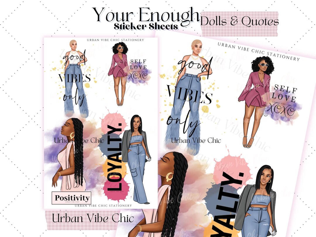 Black Girl Stickers, Black Girl Stationery, Luxury Planner Sticker ...