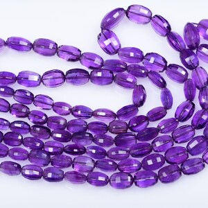 16 pouces 5 x 7-9 x 13 mm africaines non traitées PÉPITES D'AMETHYSTE À FACETTES Rang 45-47 perles env. (6808-12)
