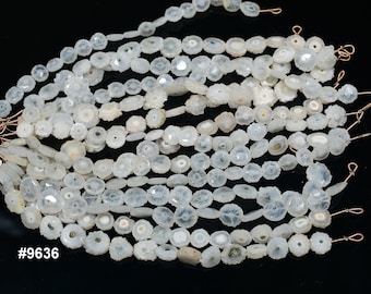 8 Inch Natural Solar Quartz/Stalactites Smooth Beads Strand (S-03)