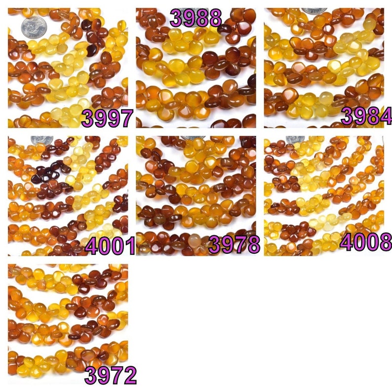 Multi Color Yellow Brown Chalcedony Smooth Heart Beads