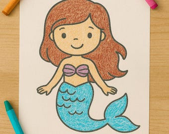 Mermaid Coloring Page
