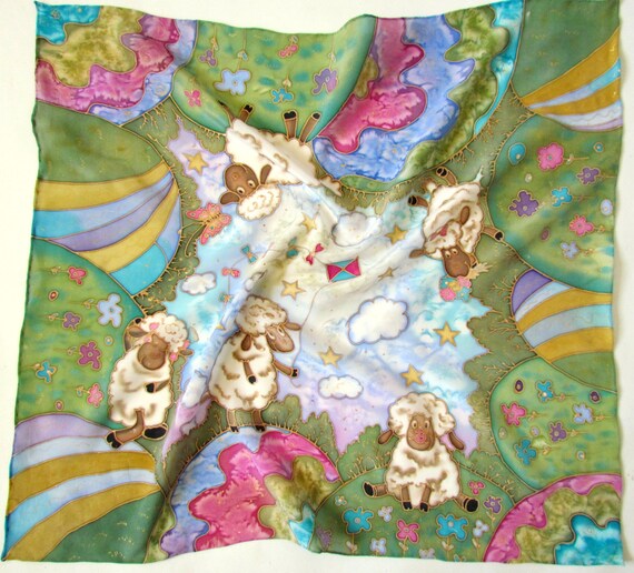 hand painted scarves