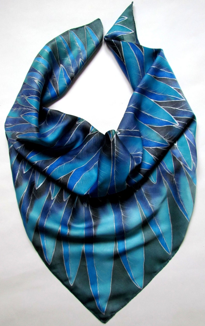 Hand Painted Silk Scarf. Handmade Scarves.Batik shawl Etsy