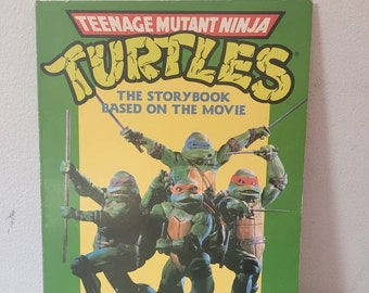 Vintage TMNT Movie Storybook: 1990 Teenage Mutant Ninja Turtles Comic Fan Fact Book