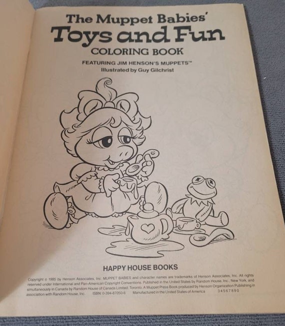 Vintage Muppet Babies Coloring Books: 1985 Jim Henson