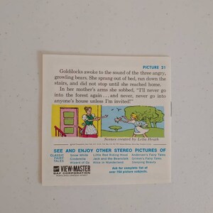 Vintage 1963 Goldilocks and the Three Bears GAF View-master Reels - Etsy