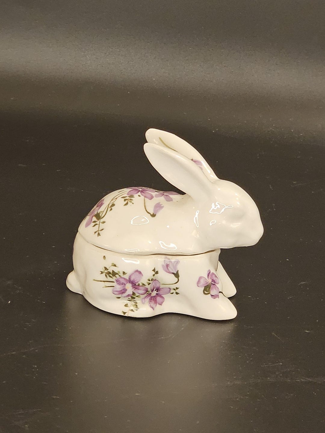 Mann Bunny Rabbit Lidded Trinket Box - Etsy