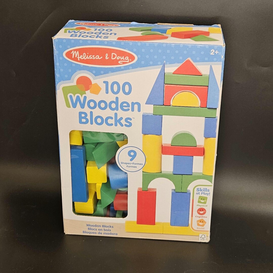 Wooden Blocks 100 – Classic Building Set – NEW in Box - Etsy