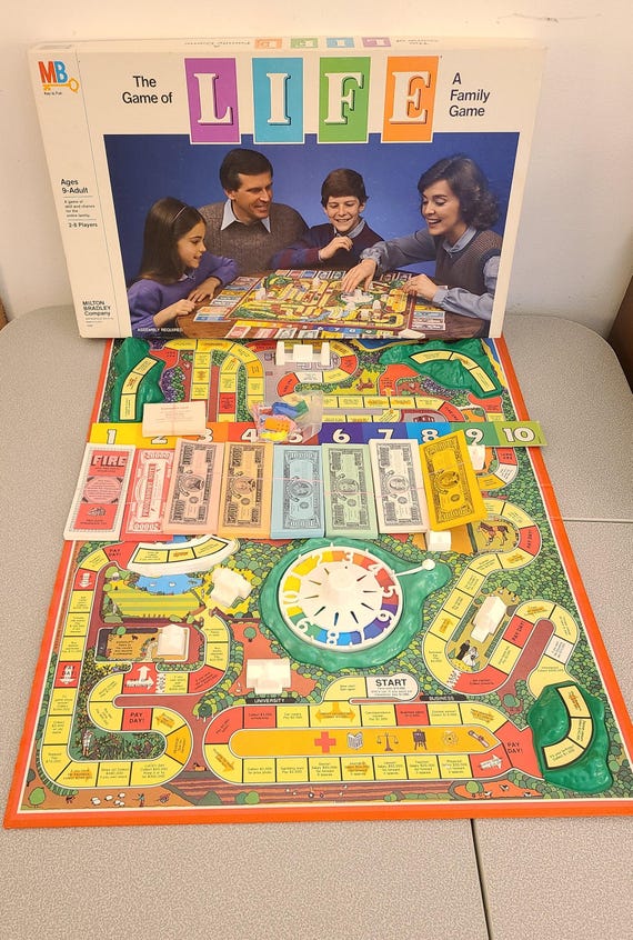 The Game of LIFE Dated 1985 Board Game - Model Number 04000