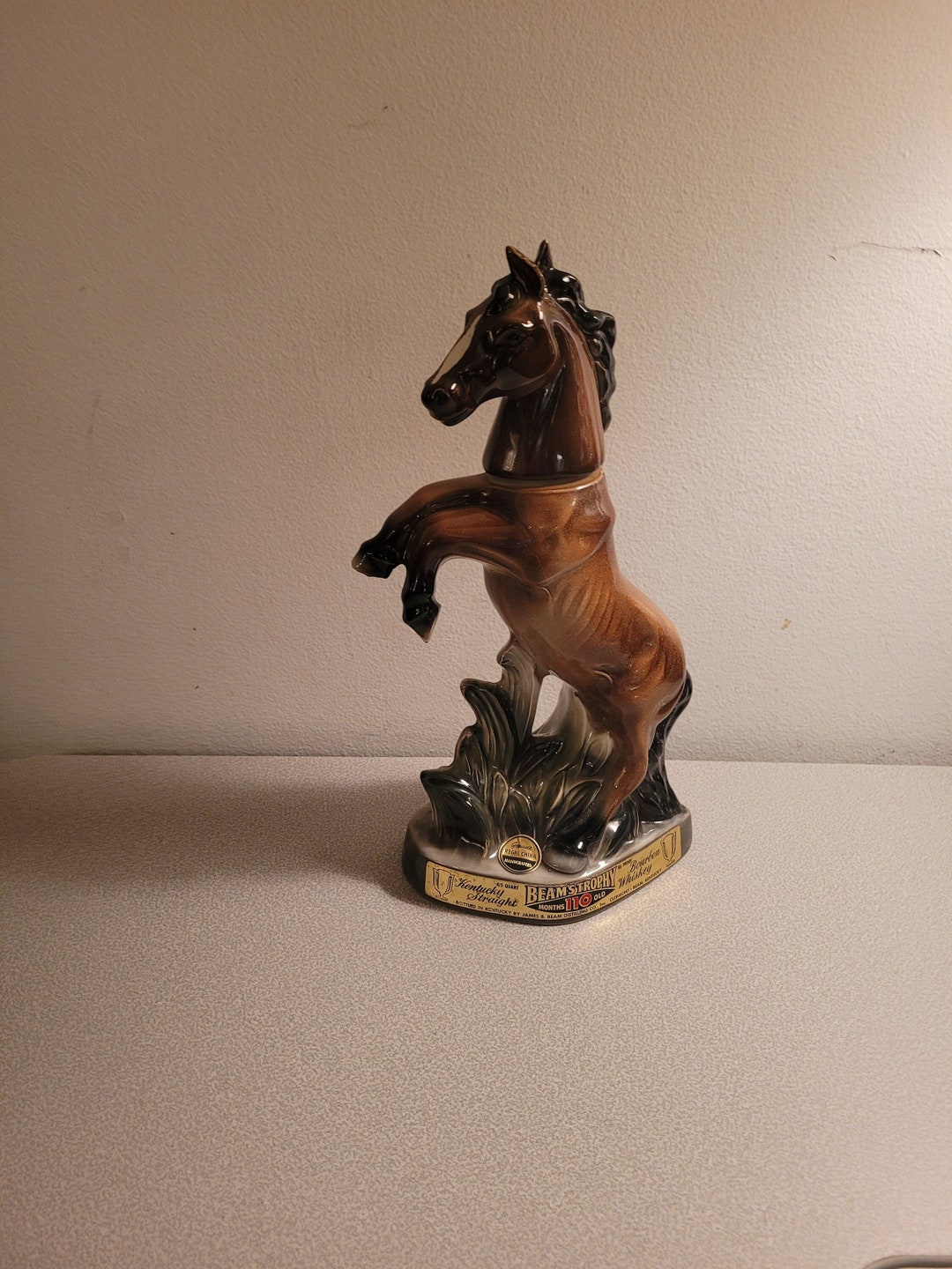 Vintage 1962 Jim Beam Horse Trophy Decanter Etsy