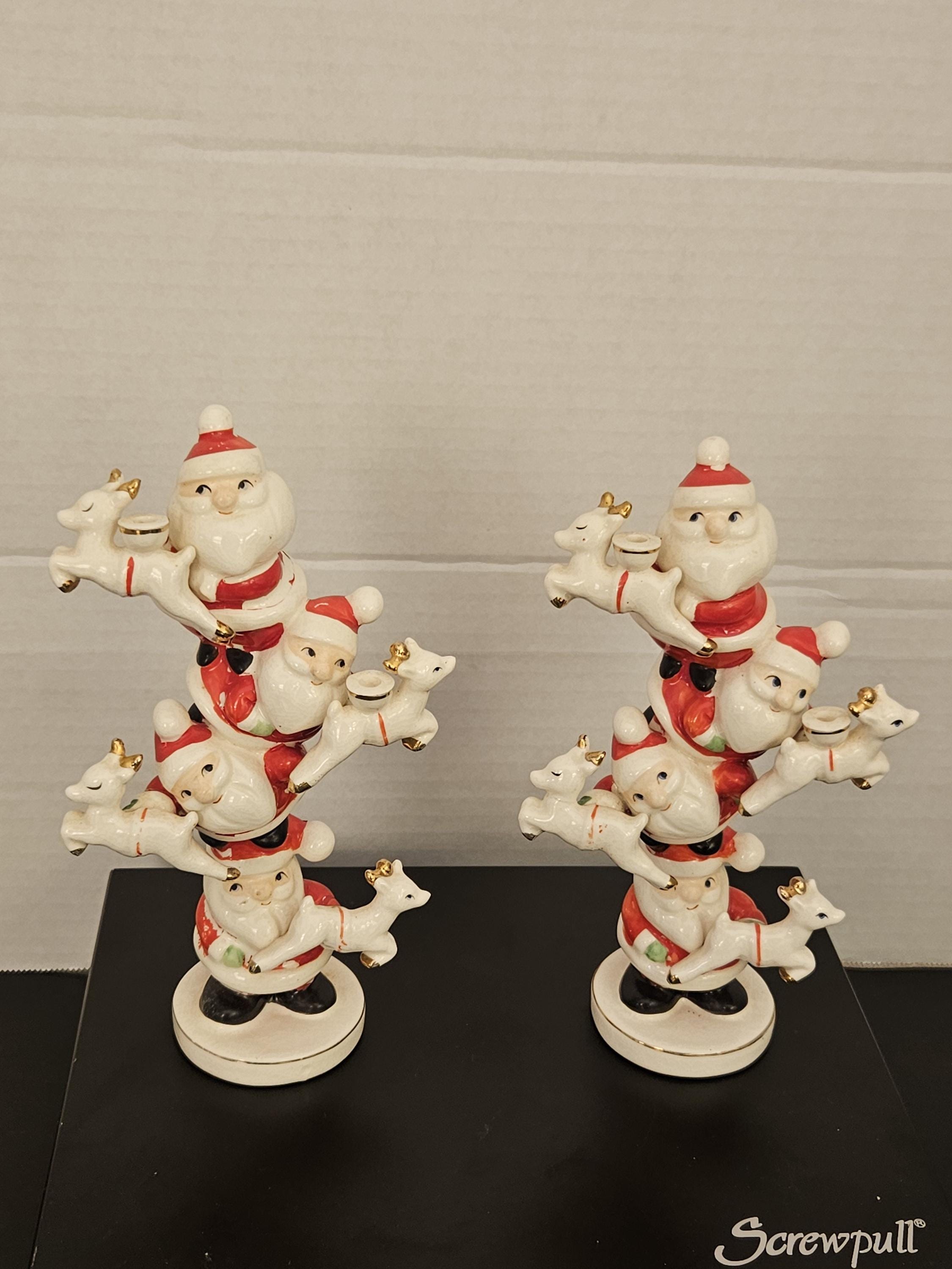 Vintage Santa Candles Noel - Etsy
