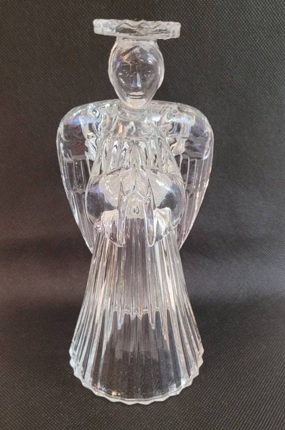 Vintage Crystal Angel Candle Holder Etsy