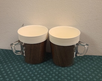 SET of 3 Vintage Aladdin Plastic Insulated Coffee Cups, Green, White Bands,  Insides, Laredo Boots Advertising, Patio, Picnic Thermal Mugs, 3 - Etsy