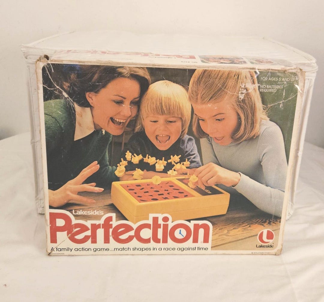 Perfection Commercial Vintage Perfection Board Game Lakeside 1975 Rare Toy - Etsy