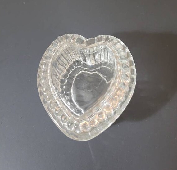 Crystal Heart Jewelry/Trinkets Box/Homco Heart Shaped… Gem