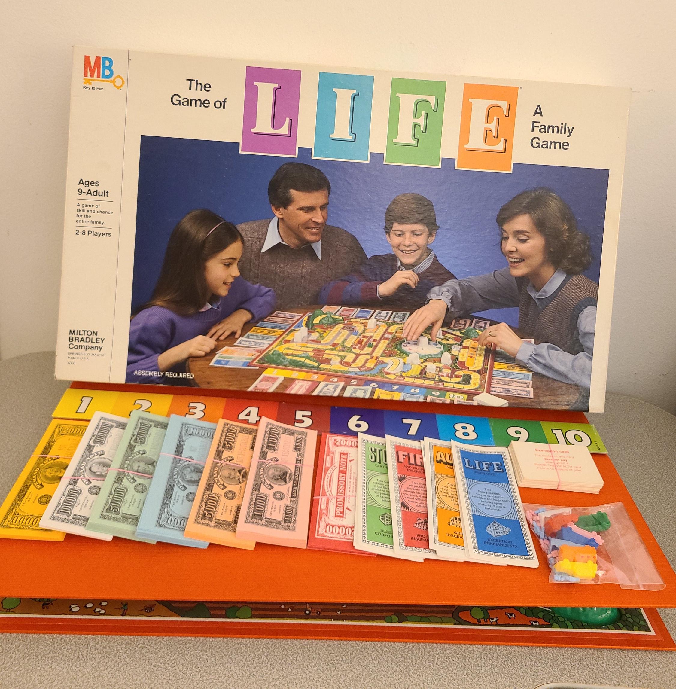 人生ゲーム 80s The Game of LIFE The Game of LIFE Dated 1985 Board Game - Model Number 04000
