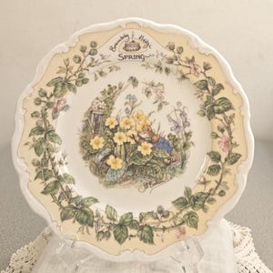 Royal Doulton “Spring” Plate – Brambly Hedge Four Seasons, 1983, Jill Barklem Design, 8.25”