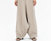 Beige Leinenhose/ Extravagante Leinenhose/ Handarbeit/ Arya/ Leinenhose/ Stylische Haremshose von AryaSense / 2SRKLBЕ14