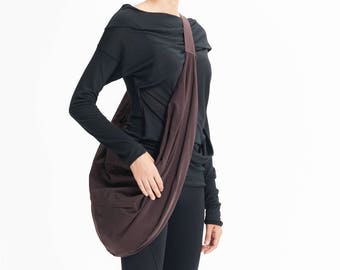 Oversized Muted Bordo Bag/ Yoga Bag in Muted Bordo / Cross Shoulder Bag / Cross-Body Muted Bordo Tote by Arya Sense/ BGY14MBD