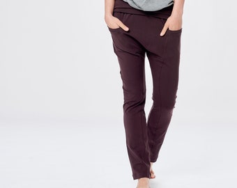 Drop Crotch Pants With Pockets / Cotton Pants / Loose Bottom Pants / Casual Harem Pants/ Yoga Wear by AryaSense/ PPVJ21MBD