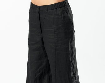 Black Linen Pants: Stylish Loose Trousers