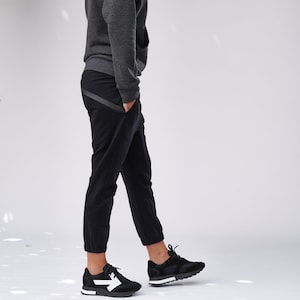 Black Casual Pants / Cropped Pants / Drop Crotch Pants / Loose Pants / Black Trousers / Pants by Arya Sense PNCRB20BLK